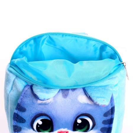 Детский рюкзак Milo Toys плюшевый Котик с карманом 22х17 см
