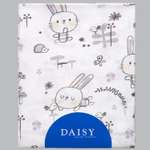 Простыня на резинке Daisy 60х120 см Поплин Зайчик с щечками желт.