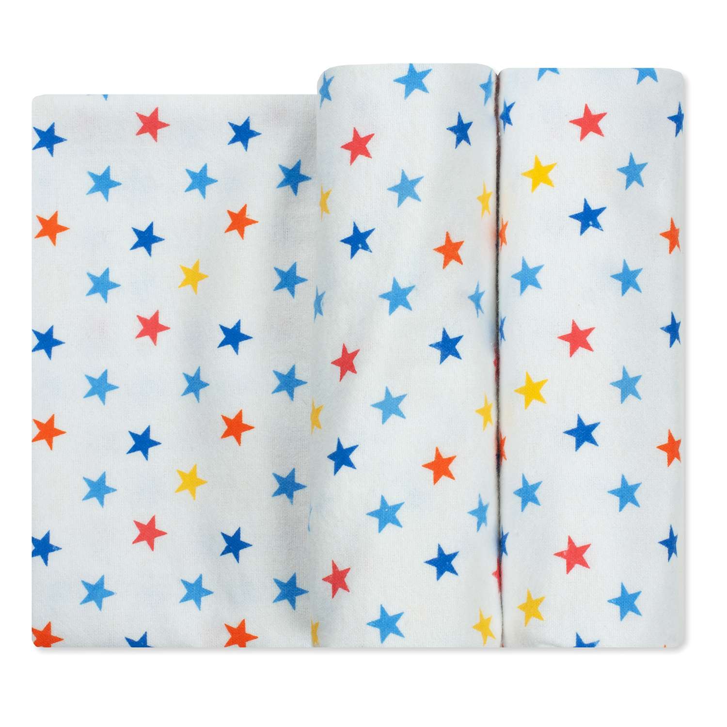 Пеленки фланелевые Чудо-чадо для новорожденных «Тренды» 85х120см Звезды синие 2 шт - фото 1
