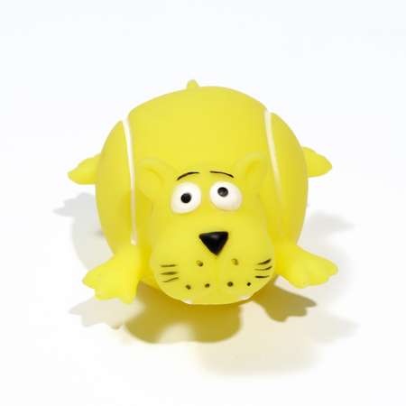 Игрушка для собак Пижон пищащая «Собакомяч» жёлтая