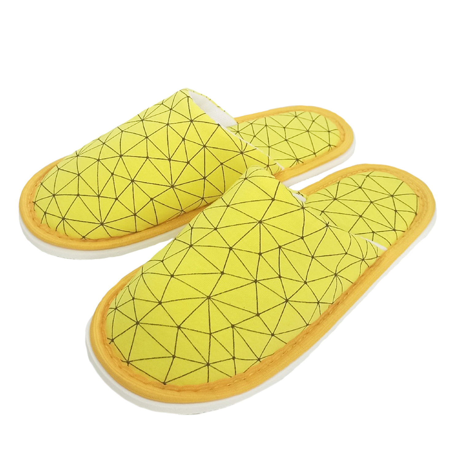 Тапочки домашние  IVShoes С-6ДМ(д)-МР/желтый/треугольник - фото 1