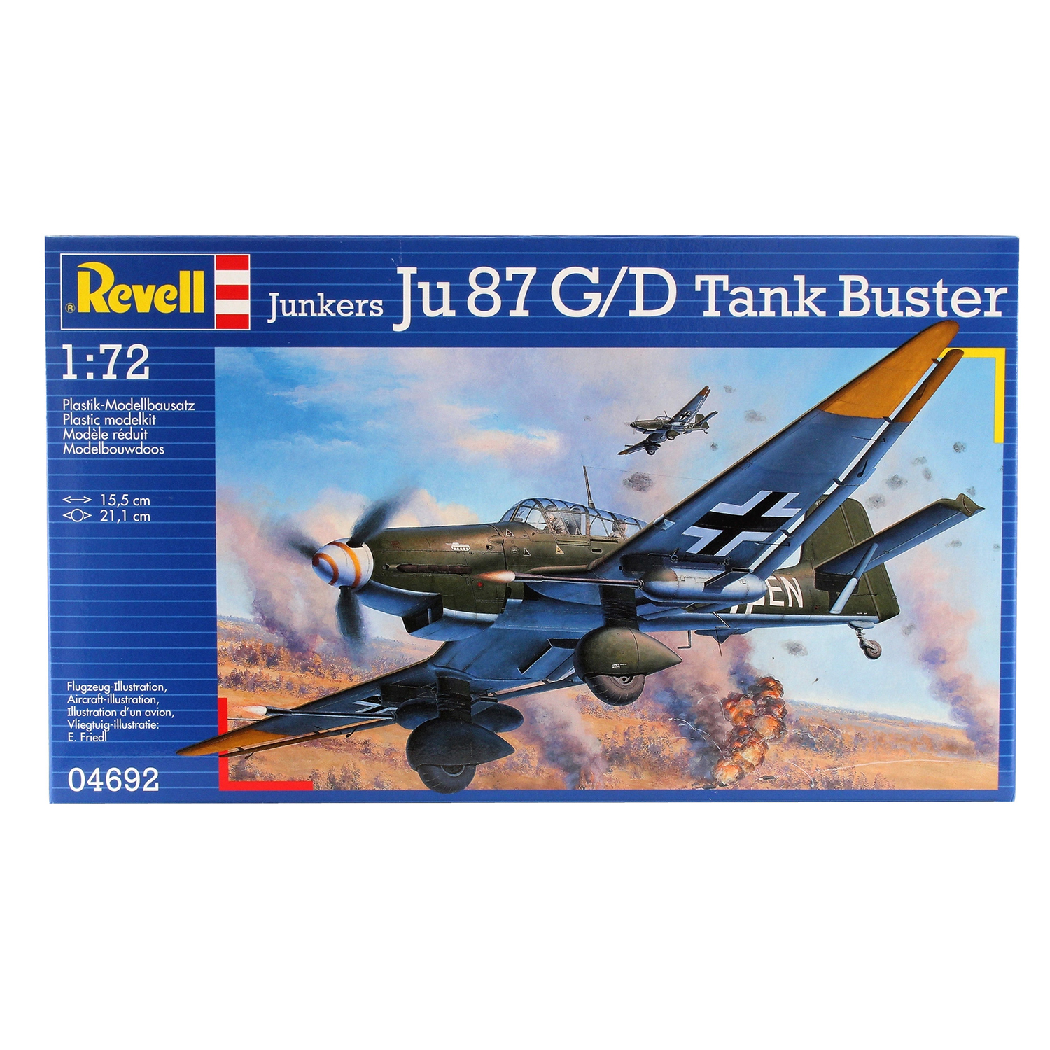 Сборная модель Revell Военный самолет Junkers Ju 87 G-2 Tank Buster 1/72 04692 - фото 3