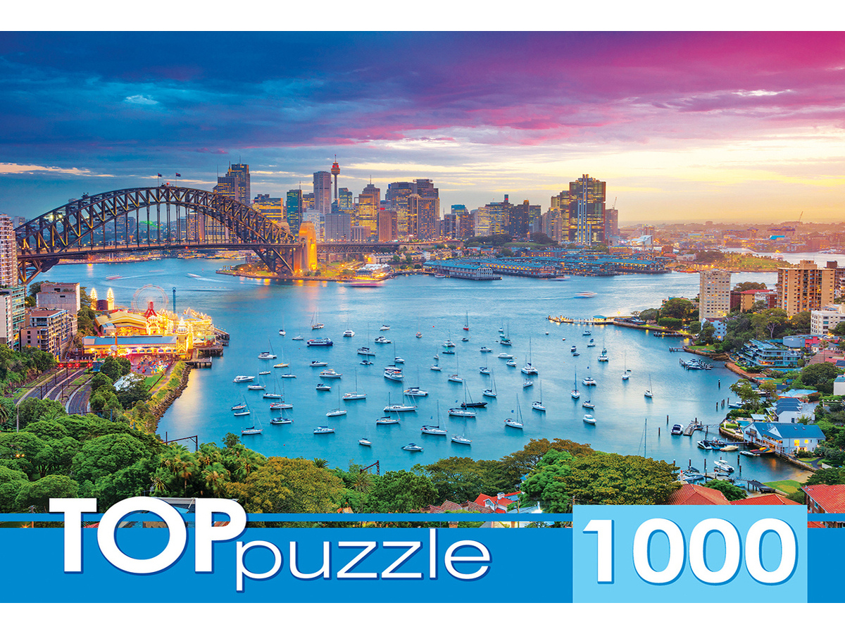 Пазл Рыжий кот TOPpuzzle 1000 элементов Австралия. Сидней - фото 1