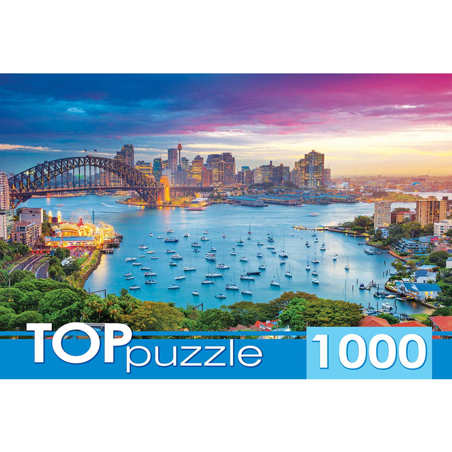 Пазл Рыжий кот TOPpuzzle 1000 элементов Австралия. Сидней - фото 1