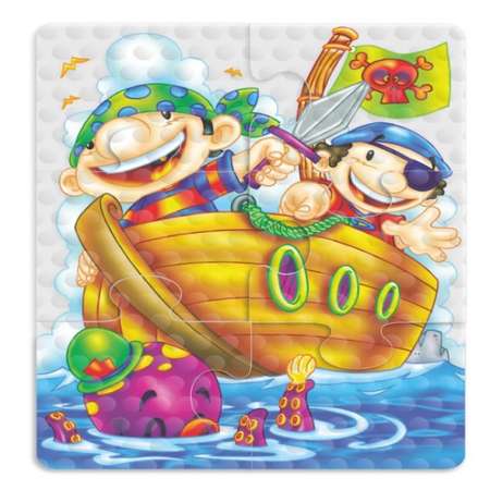 Набор мини-ковриков Varmax пиратики с присосками в ванную детский
