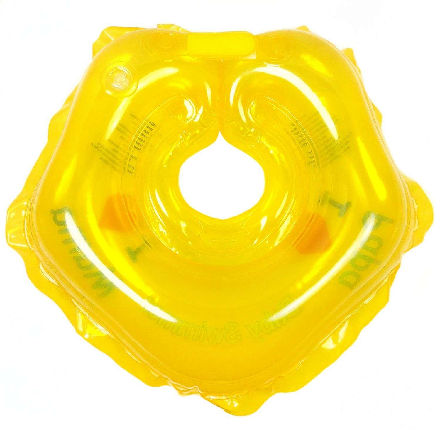 Круг для купания BabySwimmer на шею 0-24месяца Желтый BS21Y - фото 4
