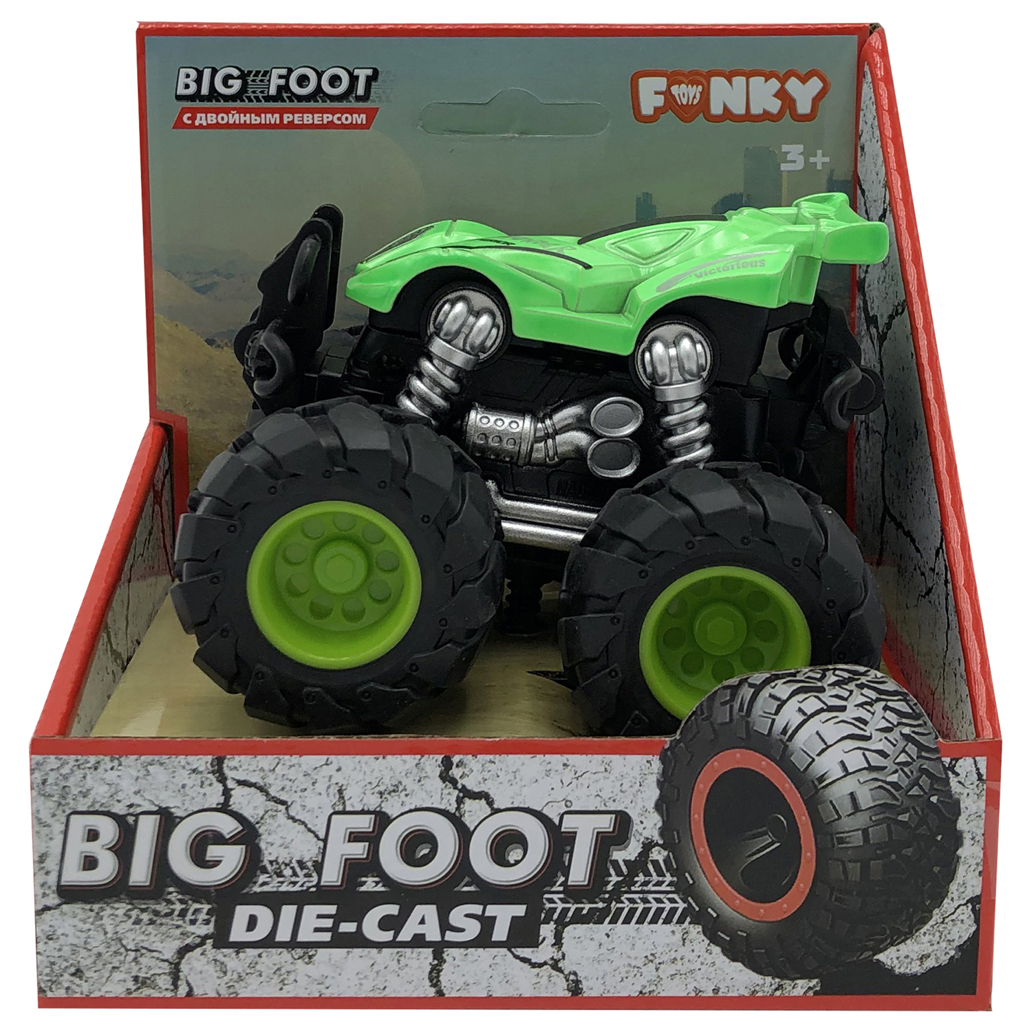 Машинка Funky Toys гоночная зеленая 12 см FT61035 FT61035 - фото 3