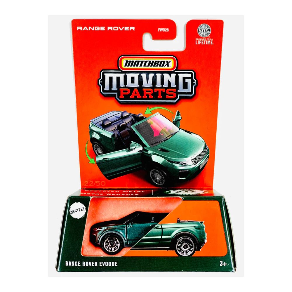 Автомобиль Matchbox Range Rover Evoque зеленый FWD28 - фото 1