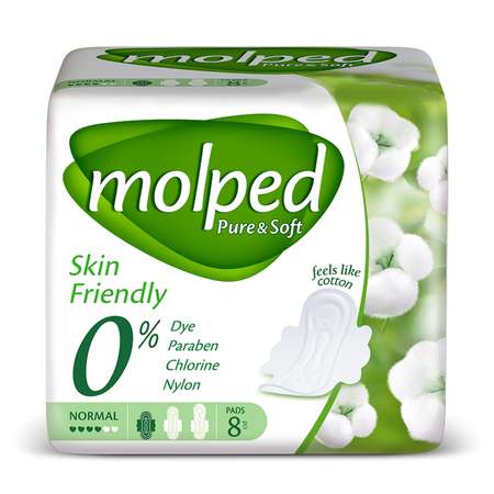 Антибактериальные прокладки Molped Pure and Soft Normal 8 шт