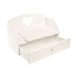 Мебель для кукол Paremo Диван–кровать Сердце Белый PFD120-18