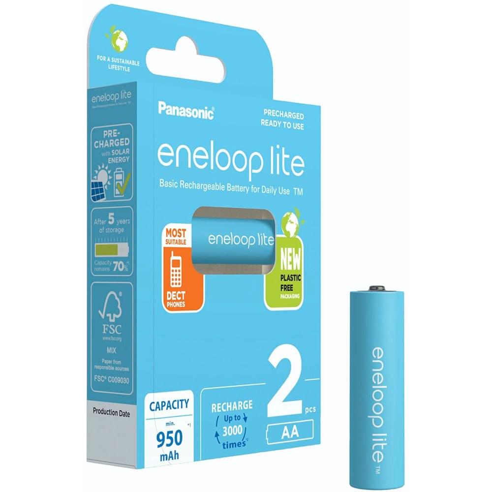 Aккумуляторы Panasonic eneloop Lite AA 950mAh 2шт BK-3LCCE/2BE - фото 4