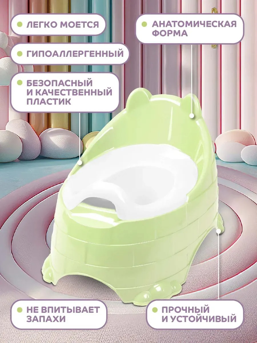 Горшок детский Компания Друзей анатомический с крышкой размер M - фото 2