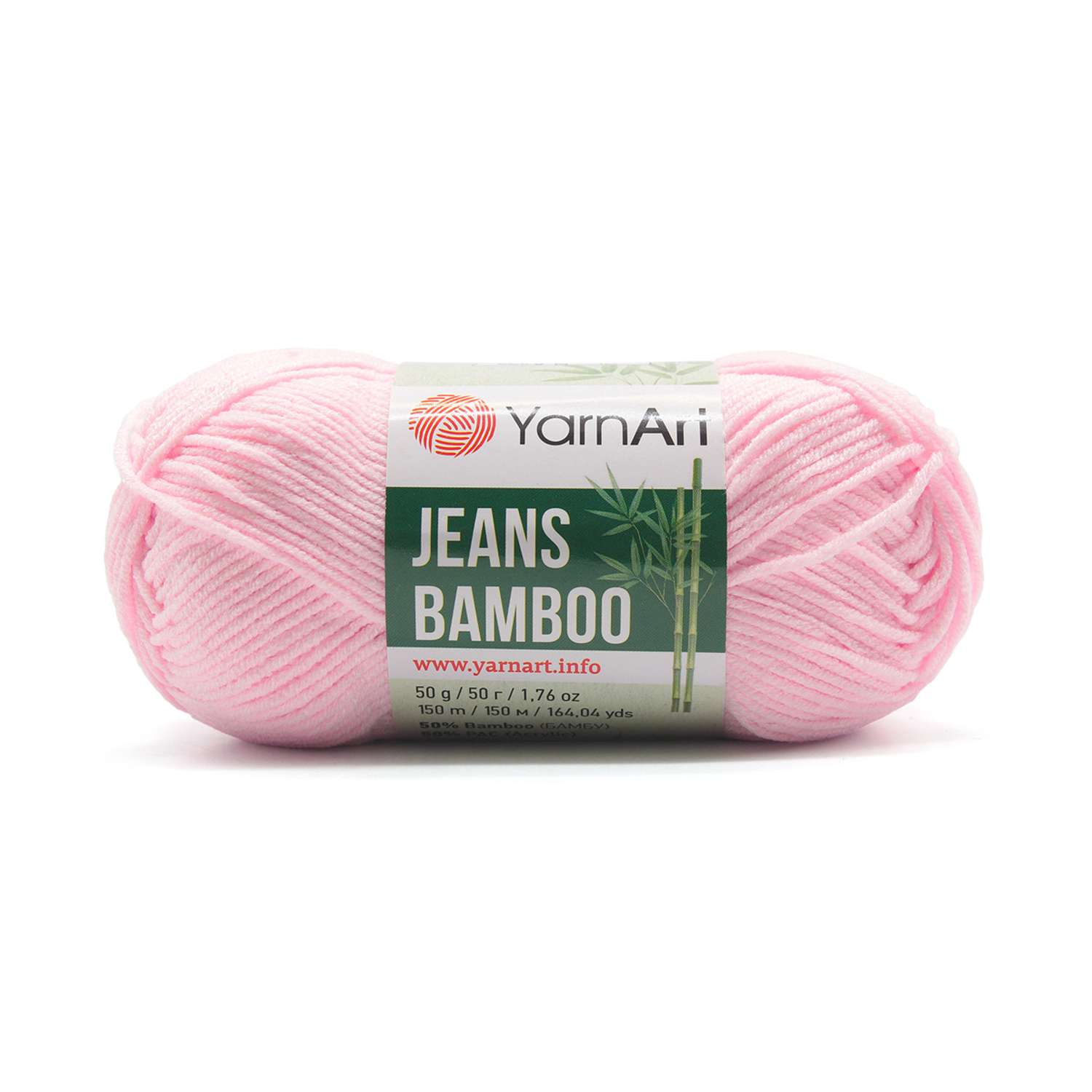 Пряжа для вязания YarnArt Jeans bamboo 50 гр 150 м бамбук полиакрил мягкая матовая 10 мотков 109 розовый - фото 4