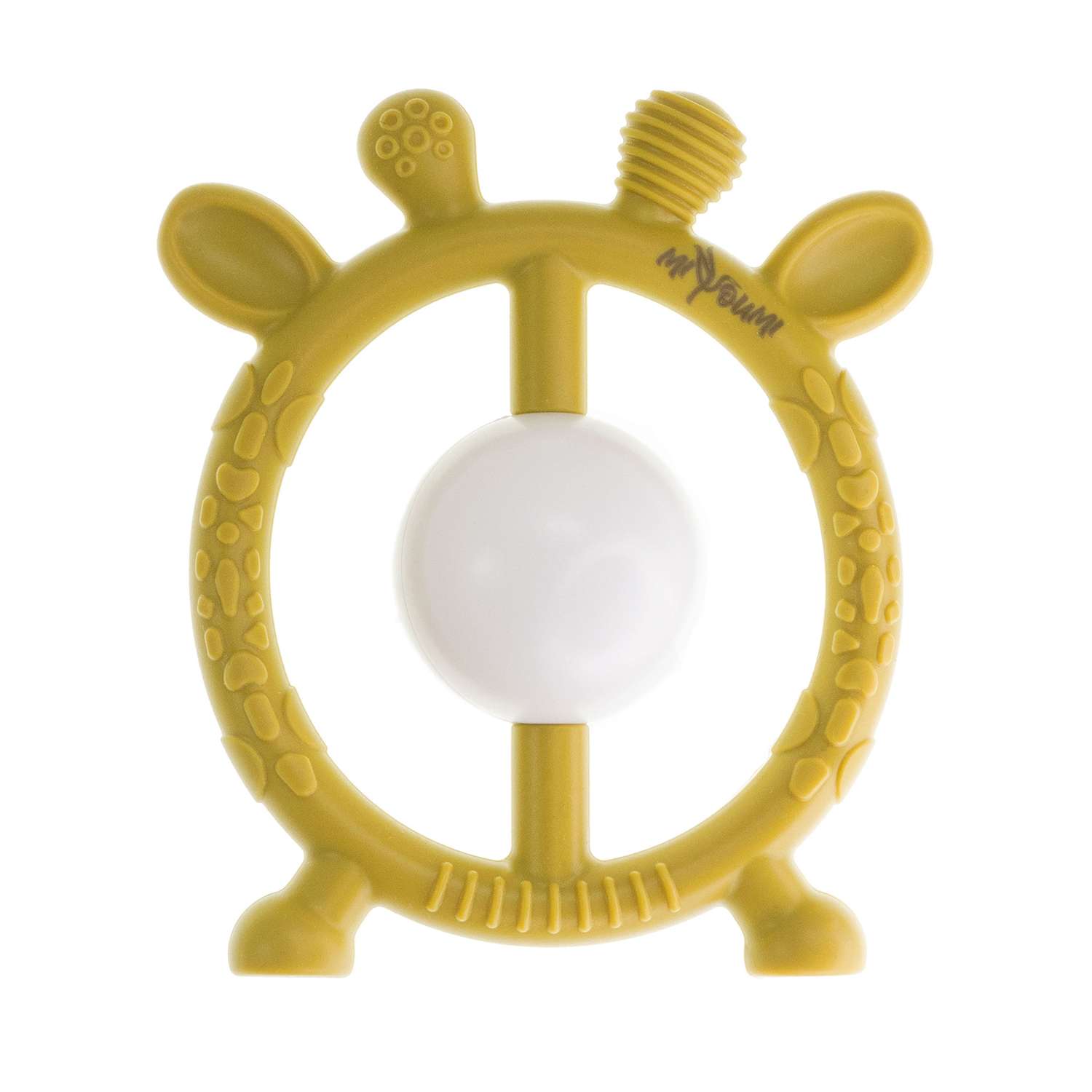 Погремушка-прорезыватель Miyoumi силиконовый Жирафик - Mustard - фото 1