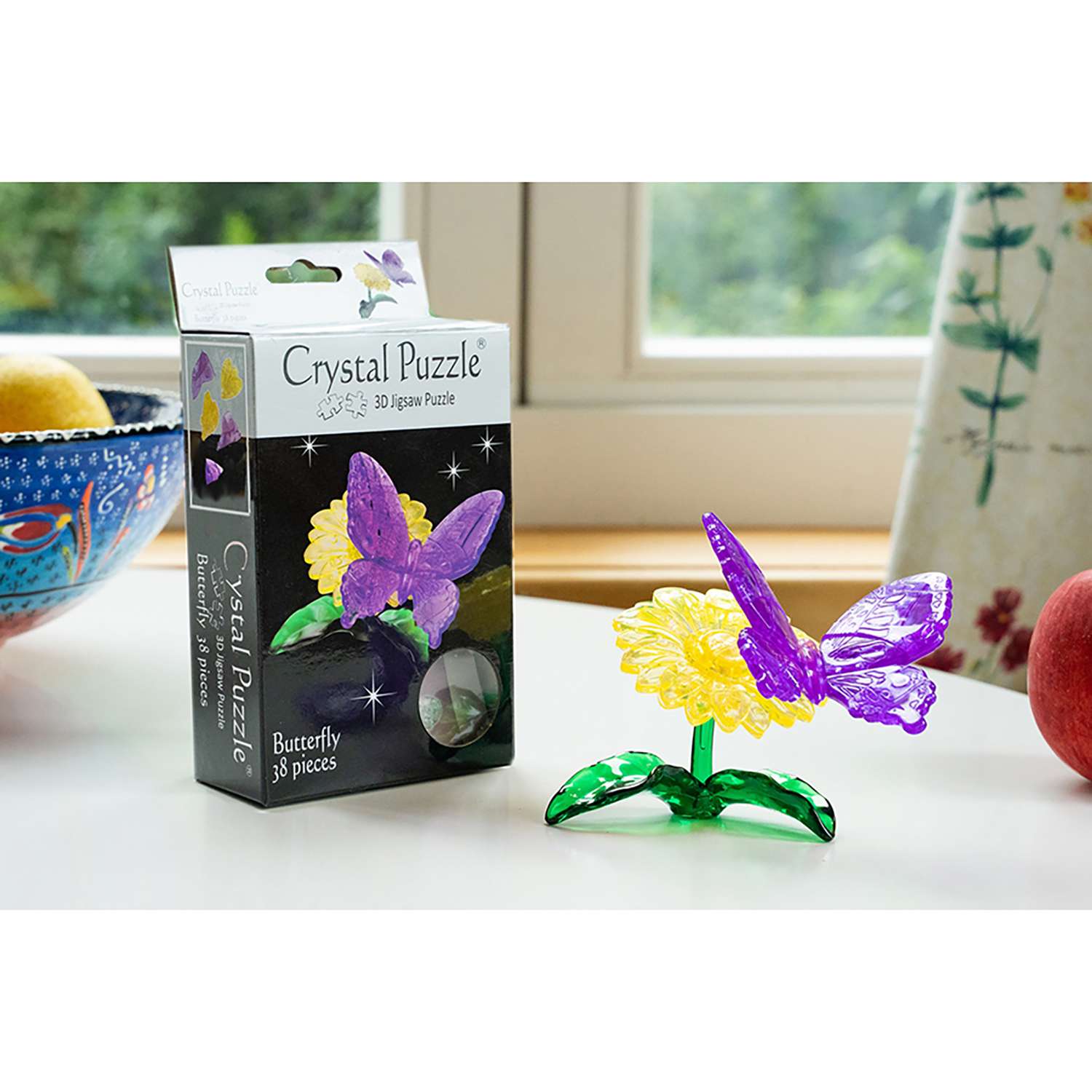 3D-пазл Crystal Puzzle IQ игра для девочек кристальная Бабочка 38 деталей - фото 2