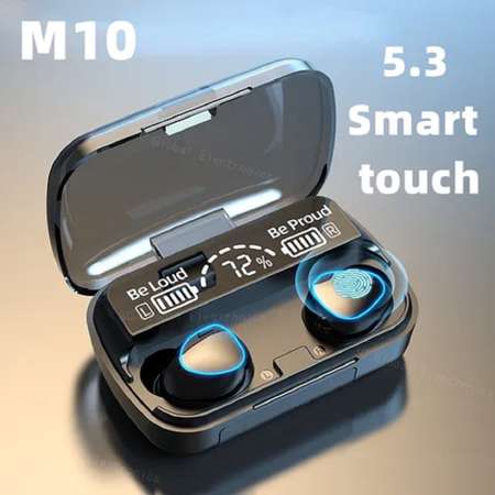 Наушники Bluetooth Newest M10 CASTLELADY вакуумные V5.3 беспроводные c PowerBank