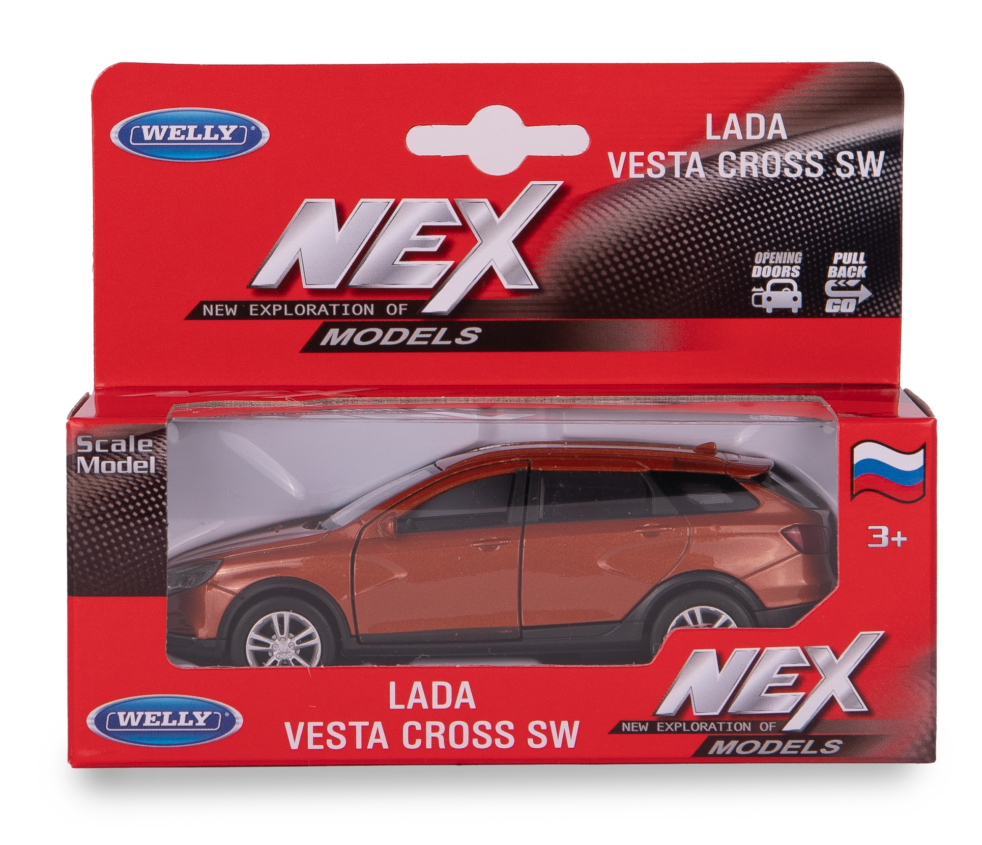 Машинка Welly 1:38 LADA Vesta SW Cross цвет в ассортименте 43763W - фото 1