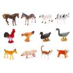 Фигурки животных Наша Игрушка набор игровой для развития и познания 12 предметов