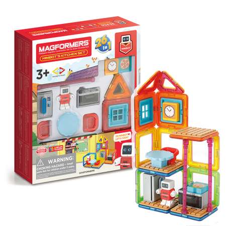 Магнитный конструктор MAGFORMERS Minibots Kitchen Set 33 детали