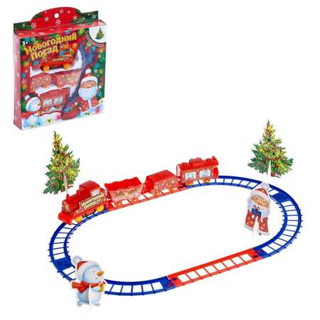 Железная дорога WOOW TOYS Дед мороз с декорациями