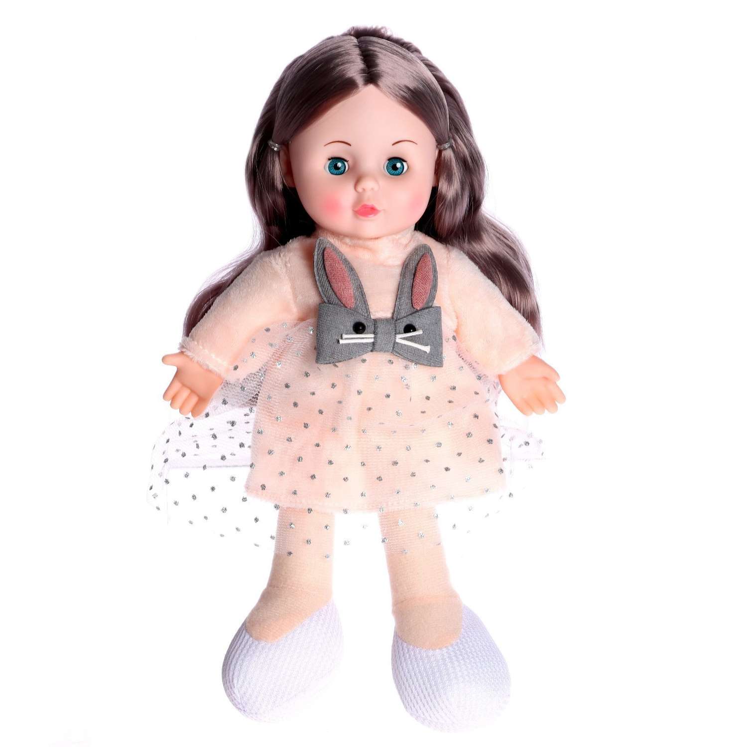 Кукла Sima-Land мягконабивная «Милашка» 32 см со звуком в платье 7042178 - фото 1