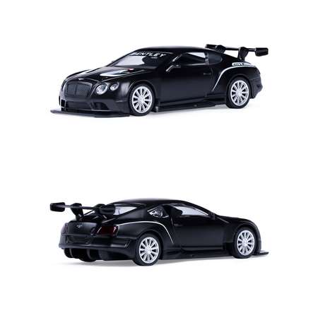 Машинка металлическая АВТОпанорама игрушка детская 1:43 Bentley Continental GT3 черный инерционная