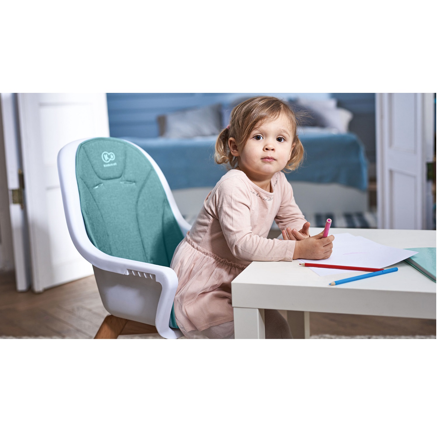 Стульчик для кормления Kinderkraft Tixi Turquoise - фото 15