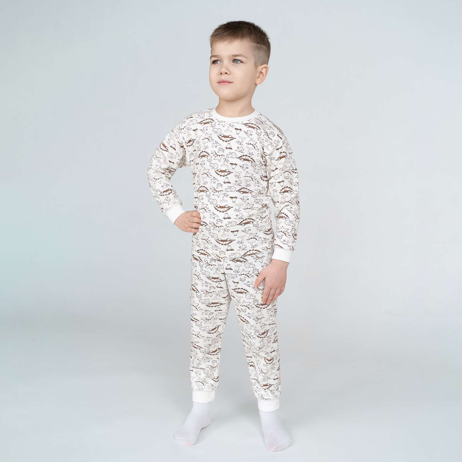 Пижама Утенок 800/1 молочный дино - фото 13