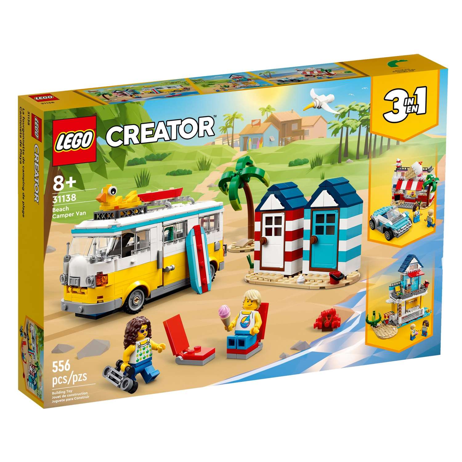 Конструктор детский LEGO Creator 3-in-1 Туристический фургон на пляже 31138 - фото 10