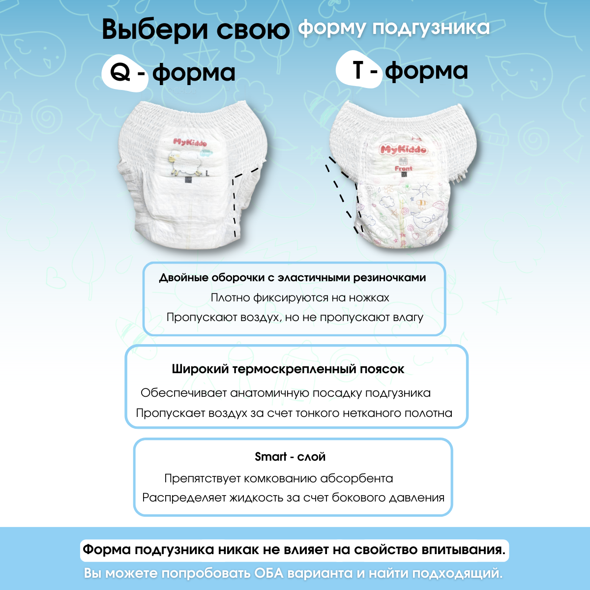 Подгузники на липучках MyKiddo для новорожденных размер S 4 уп по 24 шт - фото 8