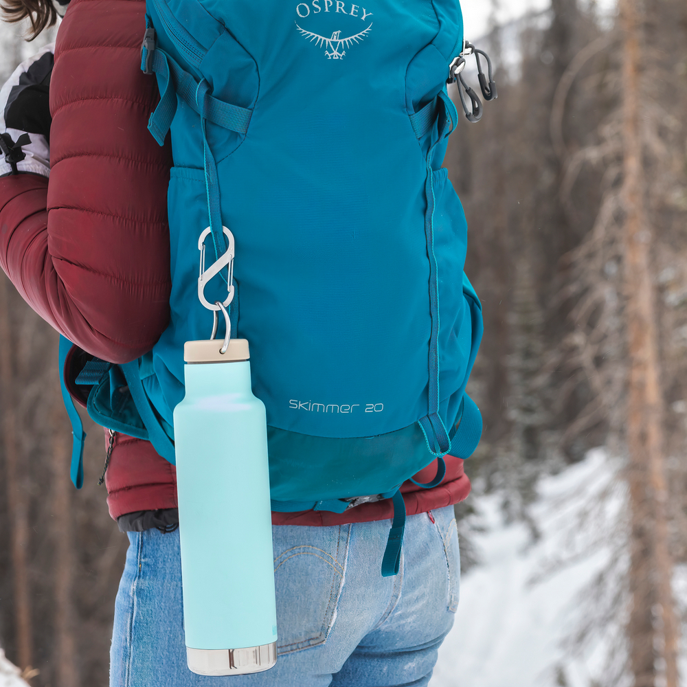 Термобутлыка Klean Kanteen Insulated Classic 20oz Blue Tint 592 мл - фото 9