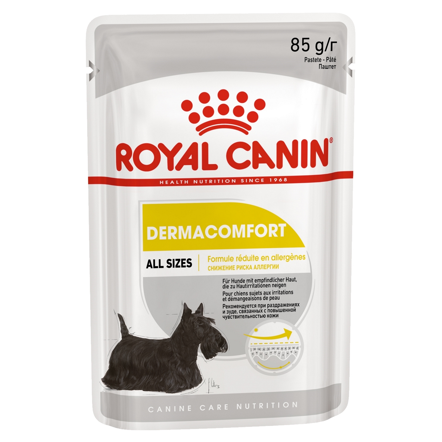 Влажный корм для собак ROYAL CANIN Dermacomfort 0.085 кг (полнорационный) - фото 2