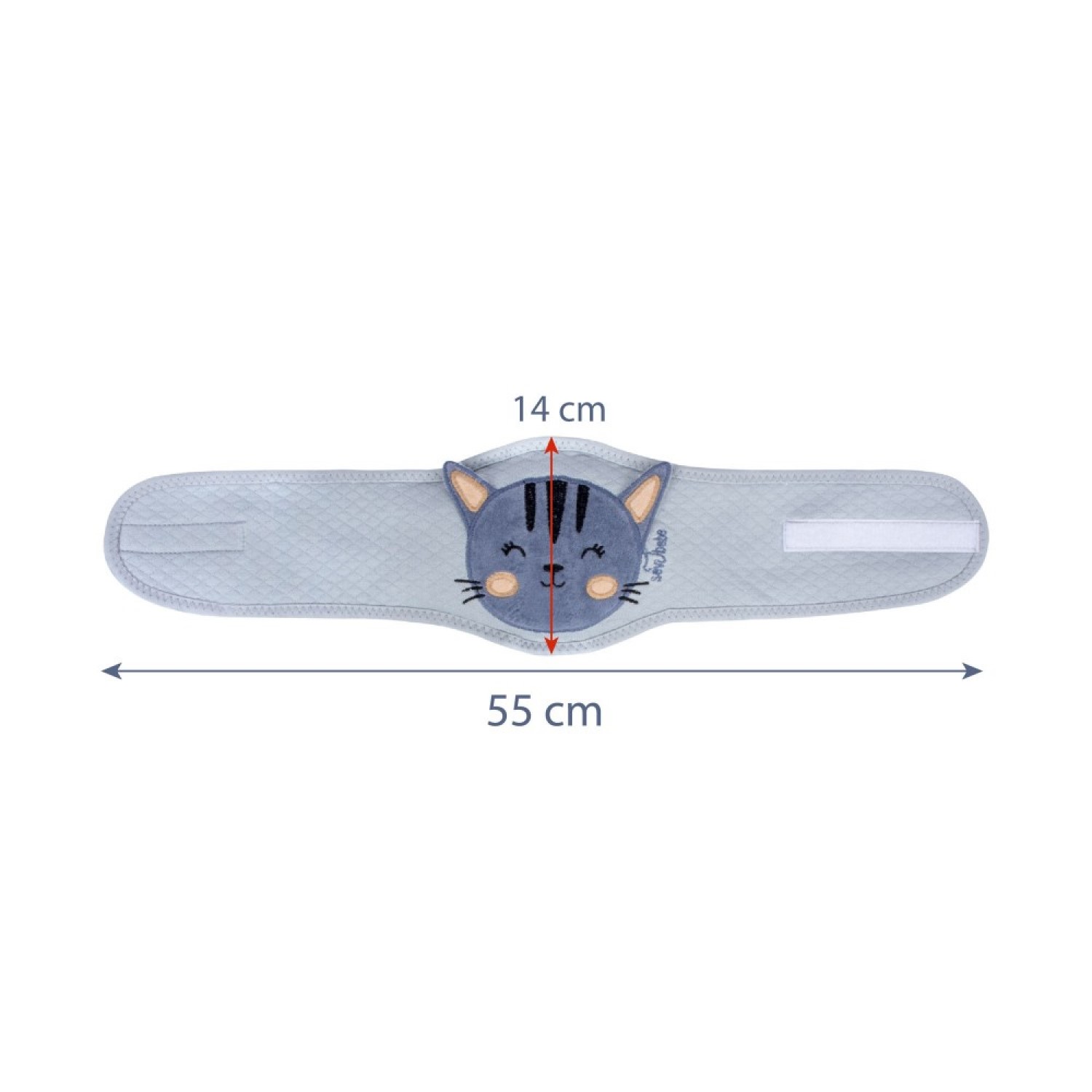 Пояс-грелка SEVIBEBE для новорожденных от колик с вишневыми косточками Котик - фото 4