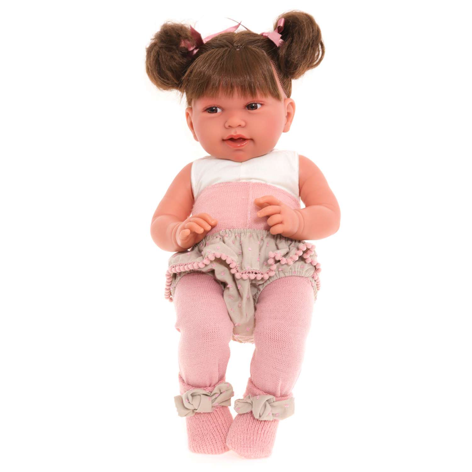 Кукла Antonio Juan Реборн Ника в розовом 40 см мягконабивная 33114 - фото 10