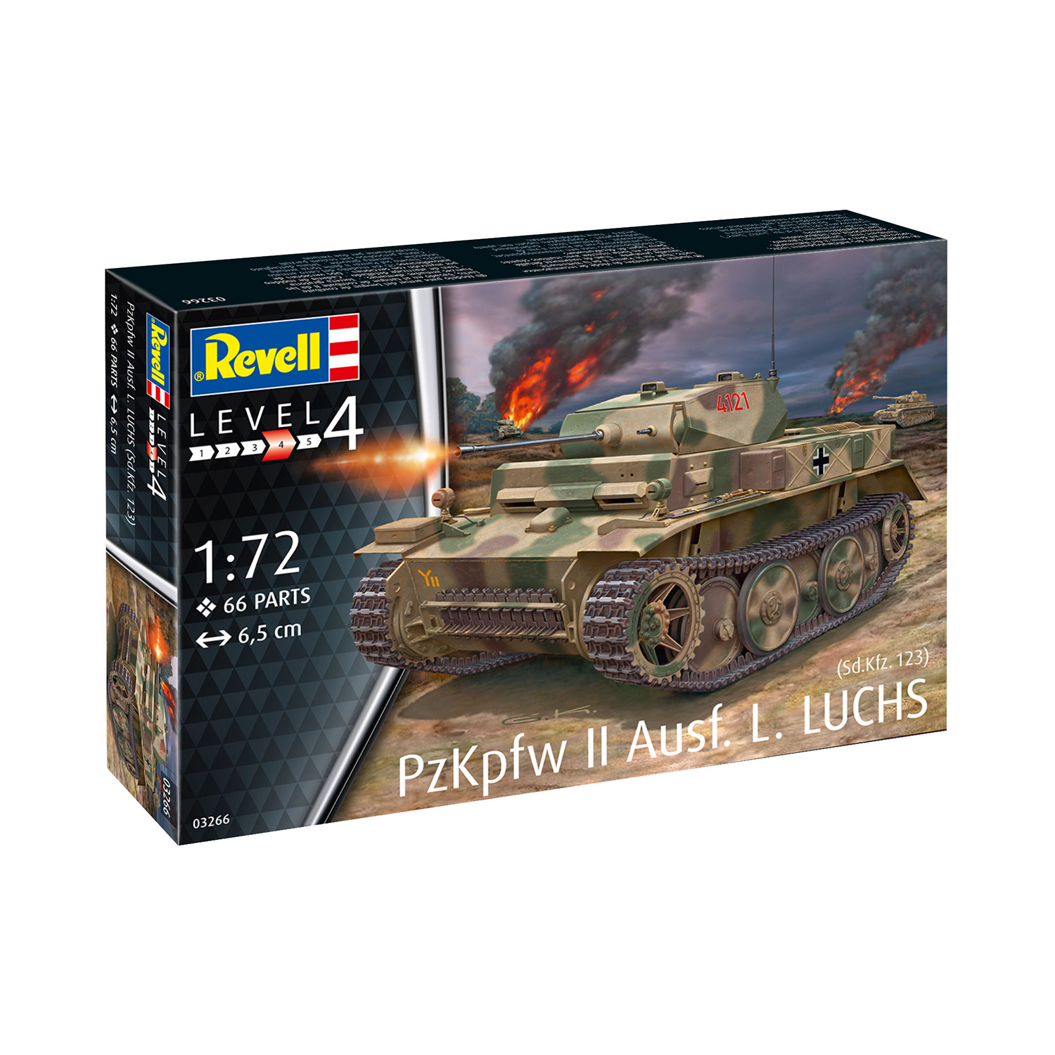 Сборная модель Revell Немецкий лёгкий танк PzKpfw II 03266 - фото 4