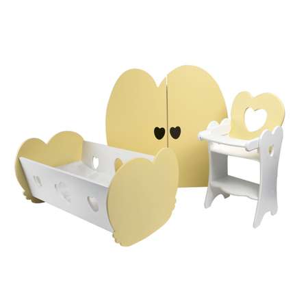 Мебель для кукол Paremo Набор 3предмета Желтый PFD12023