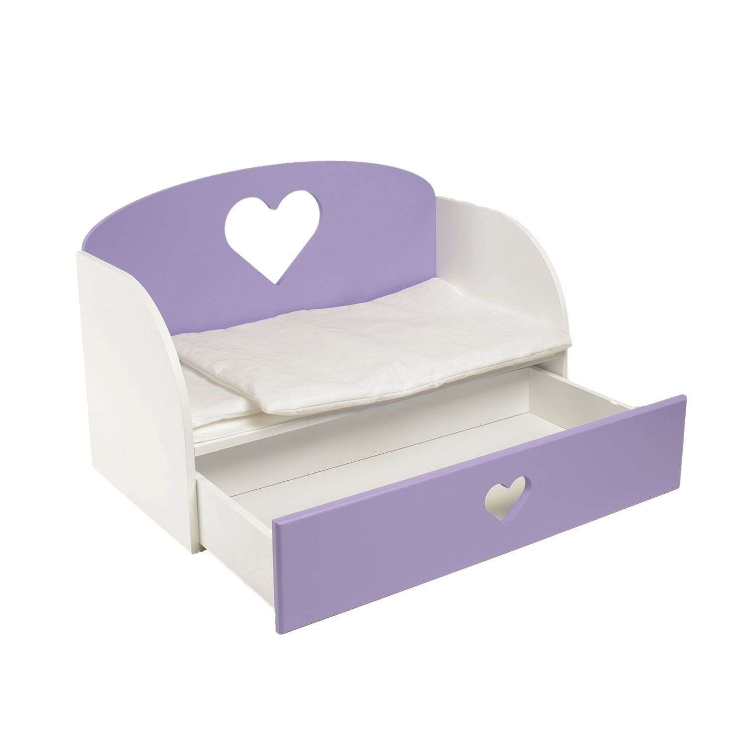 Мебель для кукол Paremo Диван–кровать Сердце Сирененвый PFD120-17 PFD120-17 - фото 1