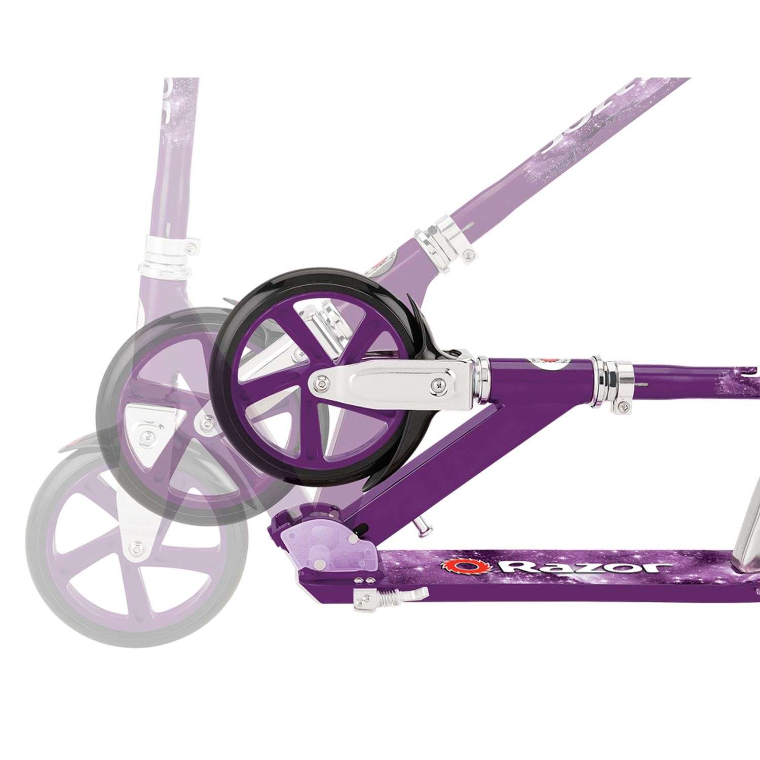 Самокат RAZOR A5 Lux фиолетовый - городской складной лёгкий для детей и взрослых - фото 3