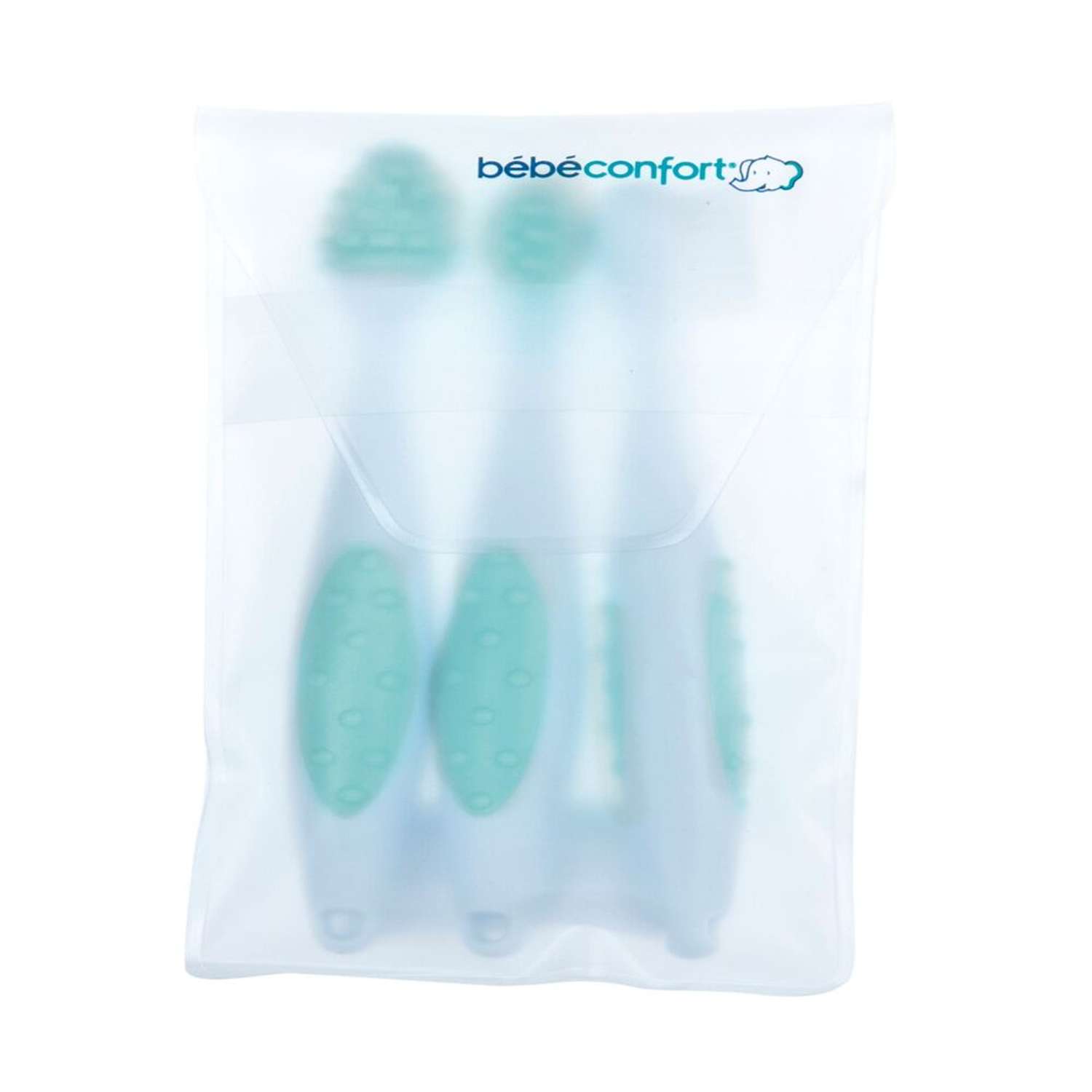 Набор Bebe Confort Из 3х детских зубных щеток + сумочка для хранения с 3 до 36 мес Голубой - фото 2