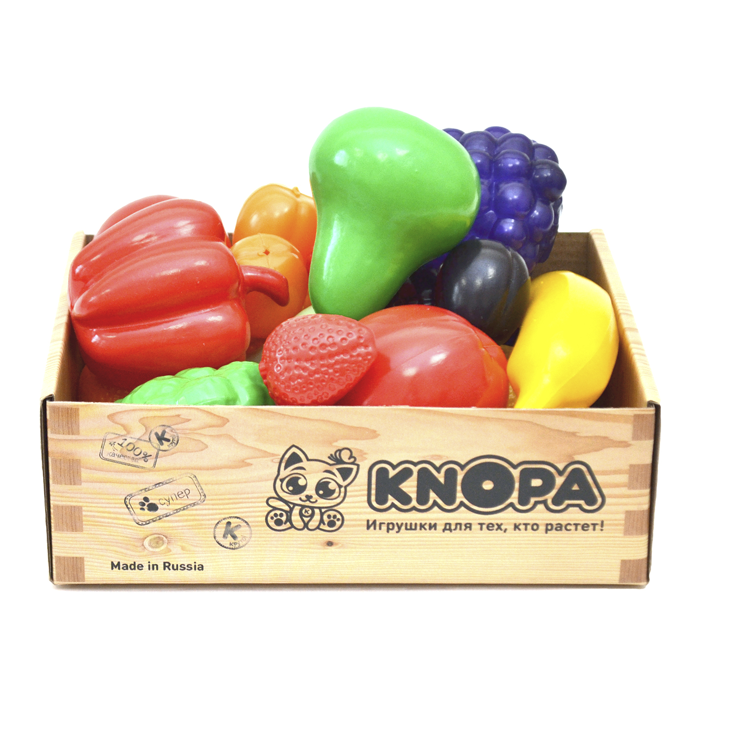 Игровой набор KNOPA Большой ящик Фрукты-овощи купить по цене 789 ₽ в  интернет-магазине Детский мир