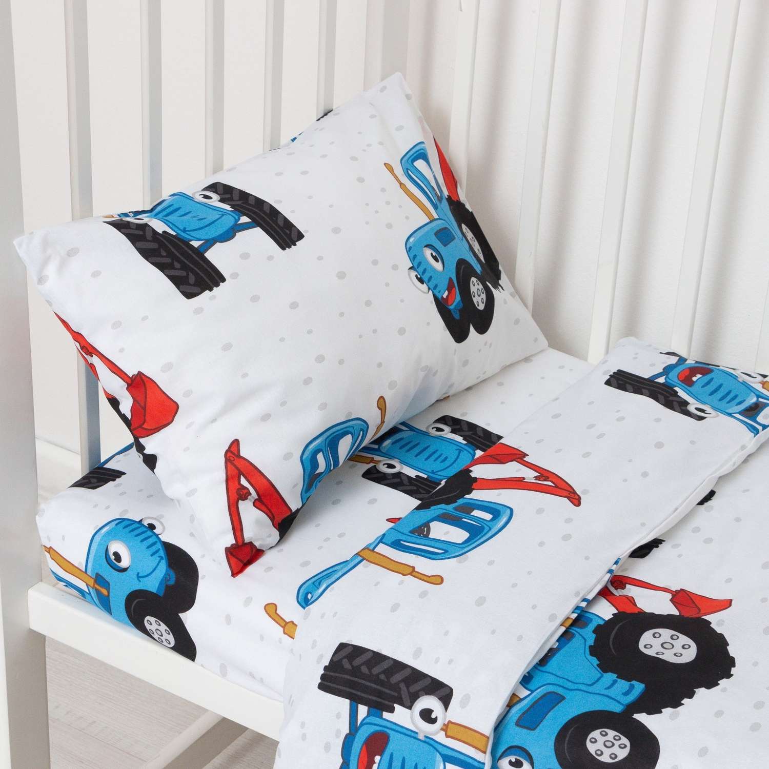 Комплект постельного белья Синий трактор Любимый малыш - фото 2