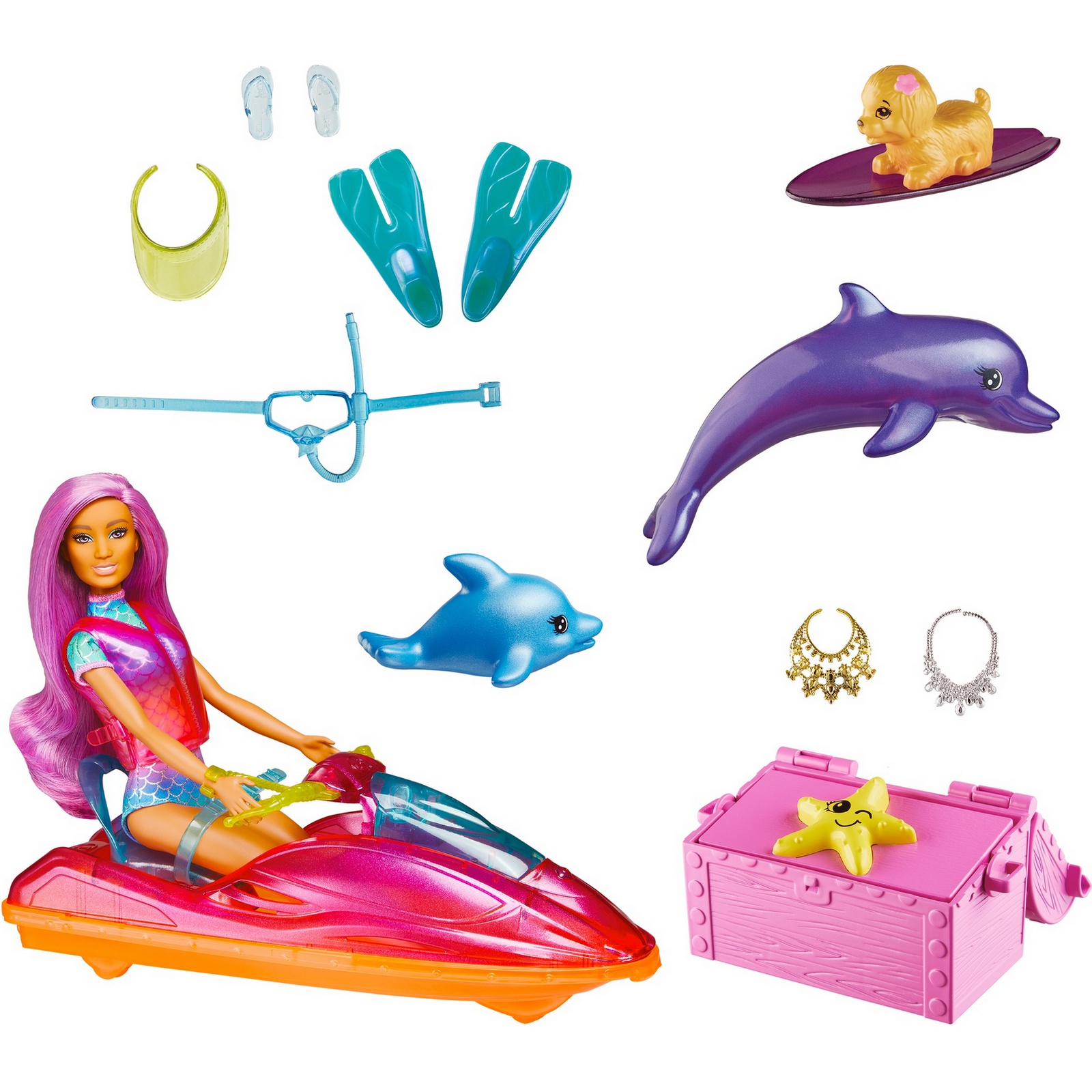 Набор игровой Barbie с водным транспортом и аксессуарами HBW90 HBW90 - фото 1