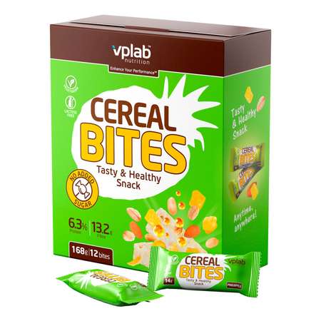 Батончик-мюсли VPLAB Cereal Bites ананас 14г*12шт
