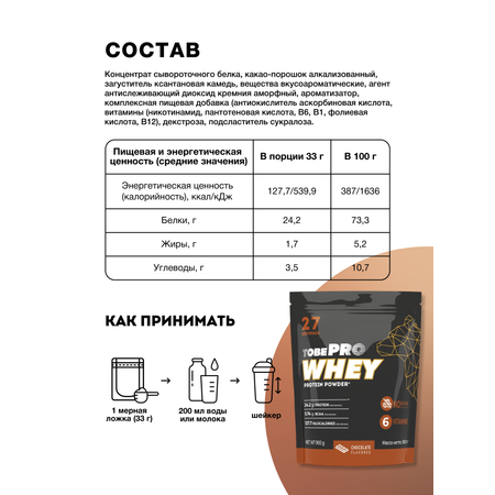 Сывороточный протеин Иван-поле витаминизированный Tobepro whey Шоколад 27 порций 900 г