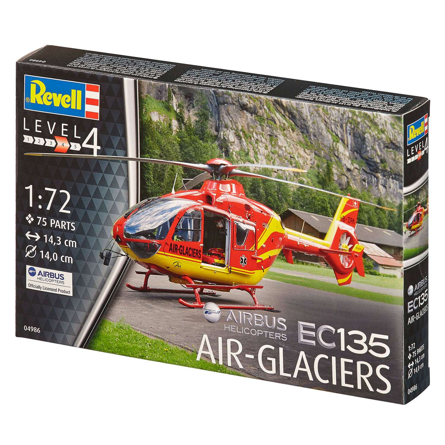 Сборная модель Revell Многоцелевой легкий вертолет EC135 авиакомпании Air-Glaciers 04986 - фото 2