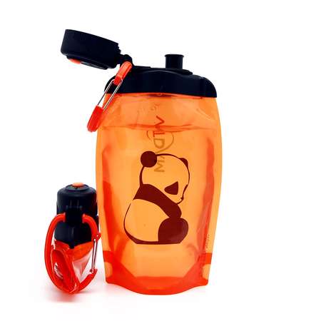 Бутылка для воды складная VITDAM МП оранжевая 500мл B050ORS 1411