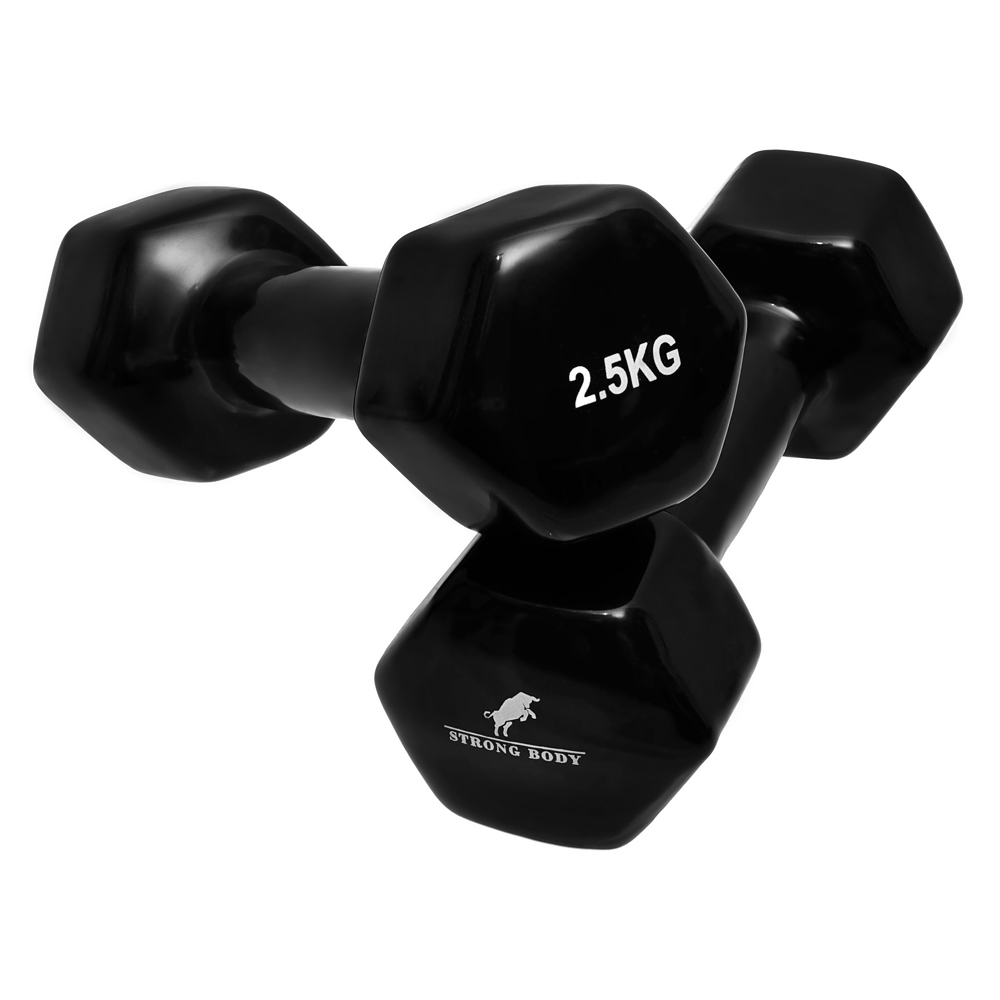 Гантели виниловые STRONG BODY 2.5 кг 2 шт - фото 2