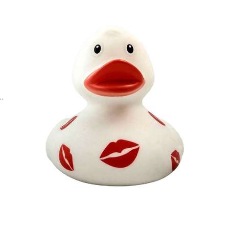 Игрушка Funny ducks для ванной Белая уточка с поцелуями 1995