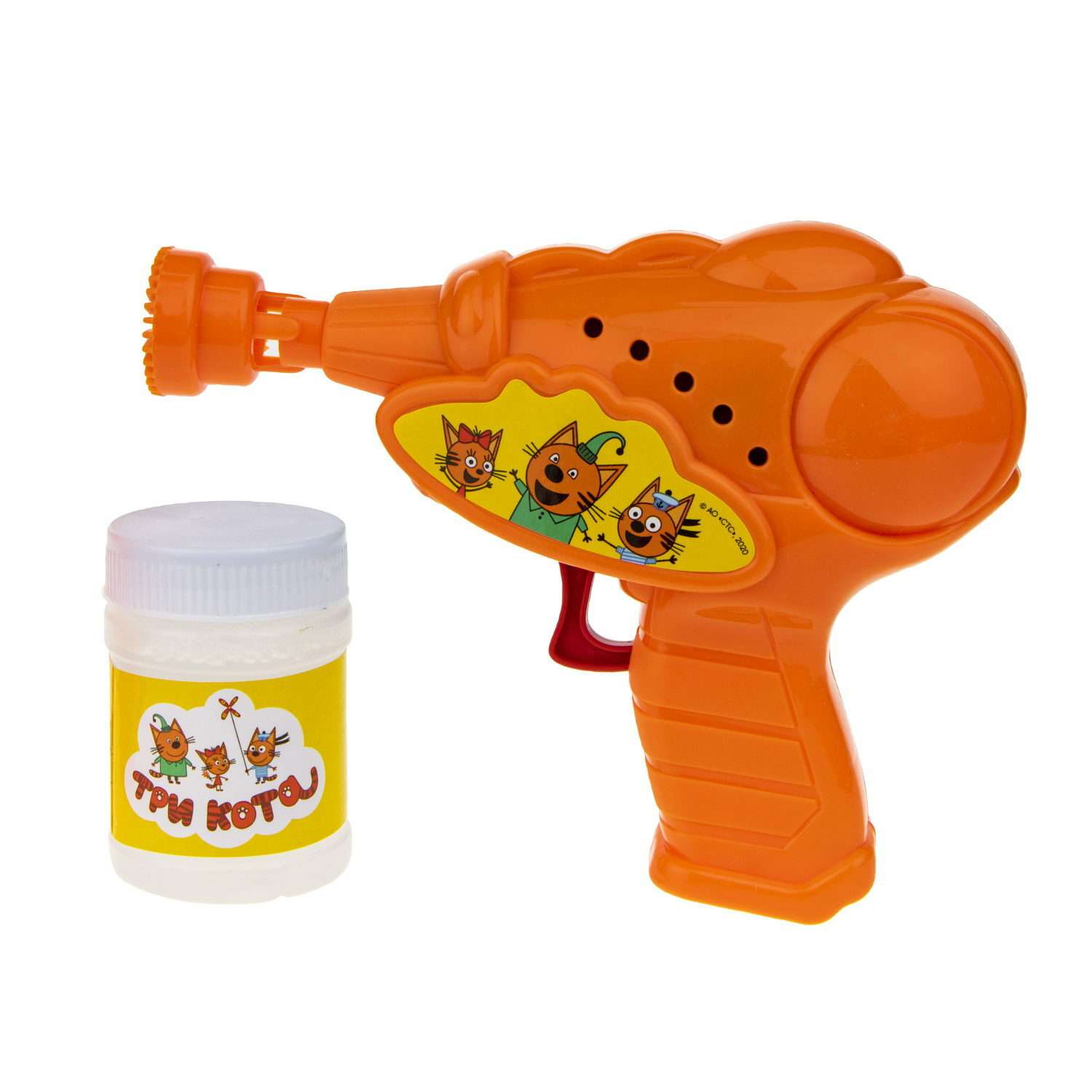 Генератор мыльных пузырей Три кота 1YOY с раствором пистолет бластер аппарат детские игрушки для улицы и дома - фото 2