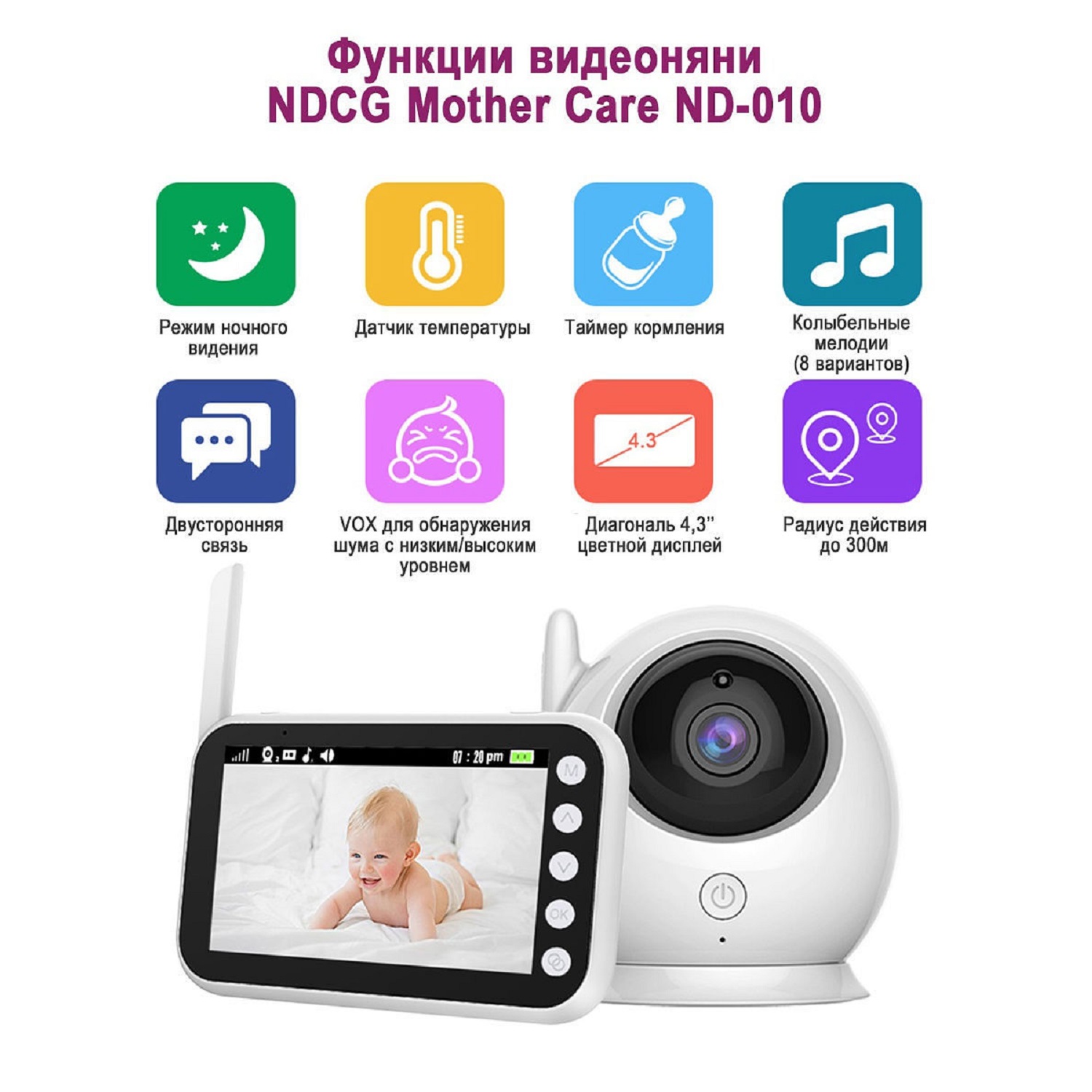 Видеоняня NDCG Mother Care ND-010 - фото 3